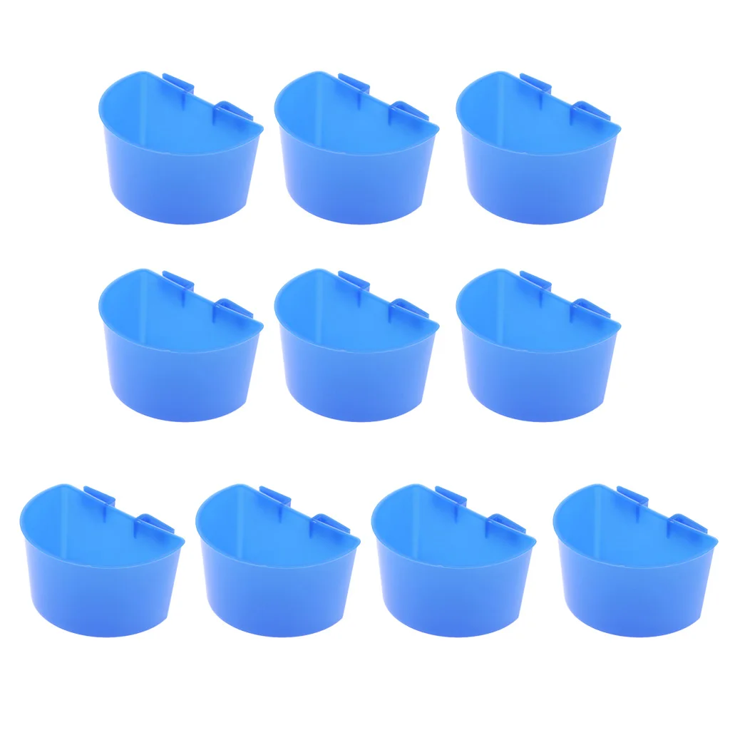 10 Pcs Pigeons Sand Cups Bird Food Water Container Thickened plastic  Bowl for Cage