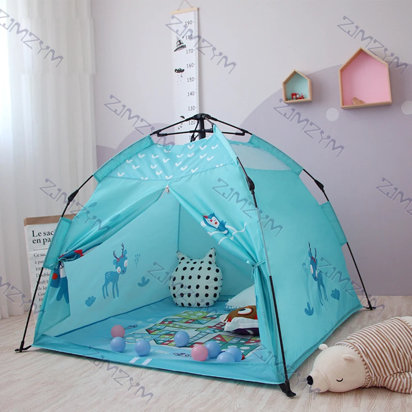 Foldable Children Tent Indoor and Outdoor Camping Dual-Purpose Tent For Kids Easy Installation Girls Doll House Boys Play Room