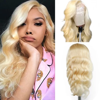 

#613 Blonde 13*4 Lace Front Wig Brazilian Body Wave Wig Lace Front Human Hair Wigs Preplucked Lace Wig Remy Hair Can Be Dyed150%