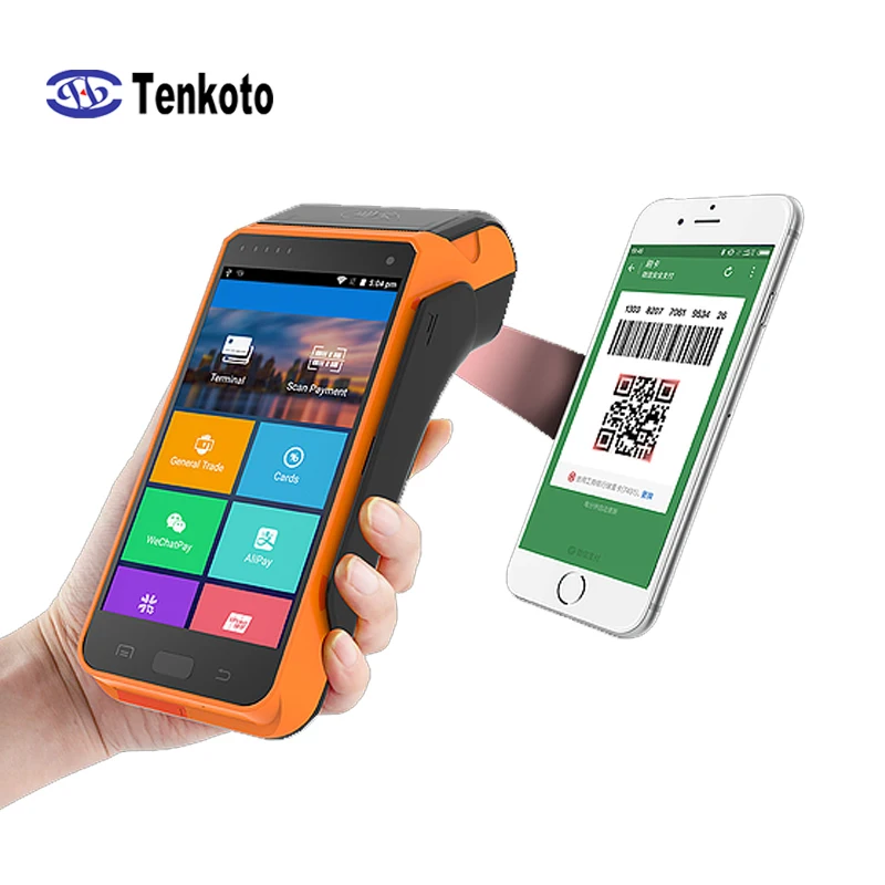 4G Macchina Pos Nfc Android Intelligente Emv Chip A Contatto Msr Dispositivo Di Pagamento Nfc Contactless Rfid 58 Millimetri Stampante Ic Pos Scansion