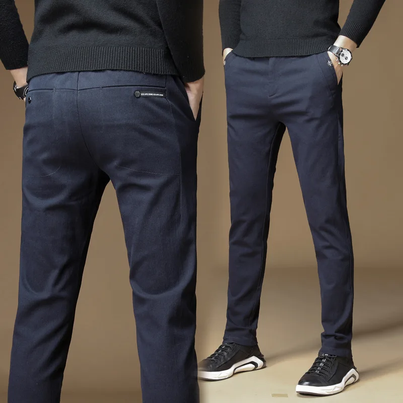

New Style Autumn Clothing Thin Trend Casual Pants Men Loose-Fit Straight-leg Pants Tapered Pants Trousers Korean-style Elastic S
