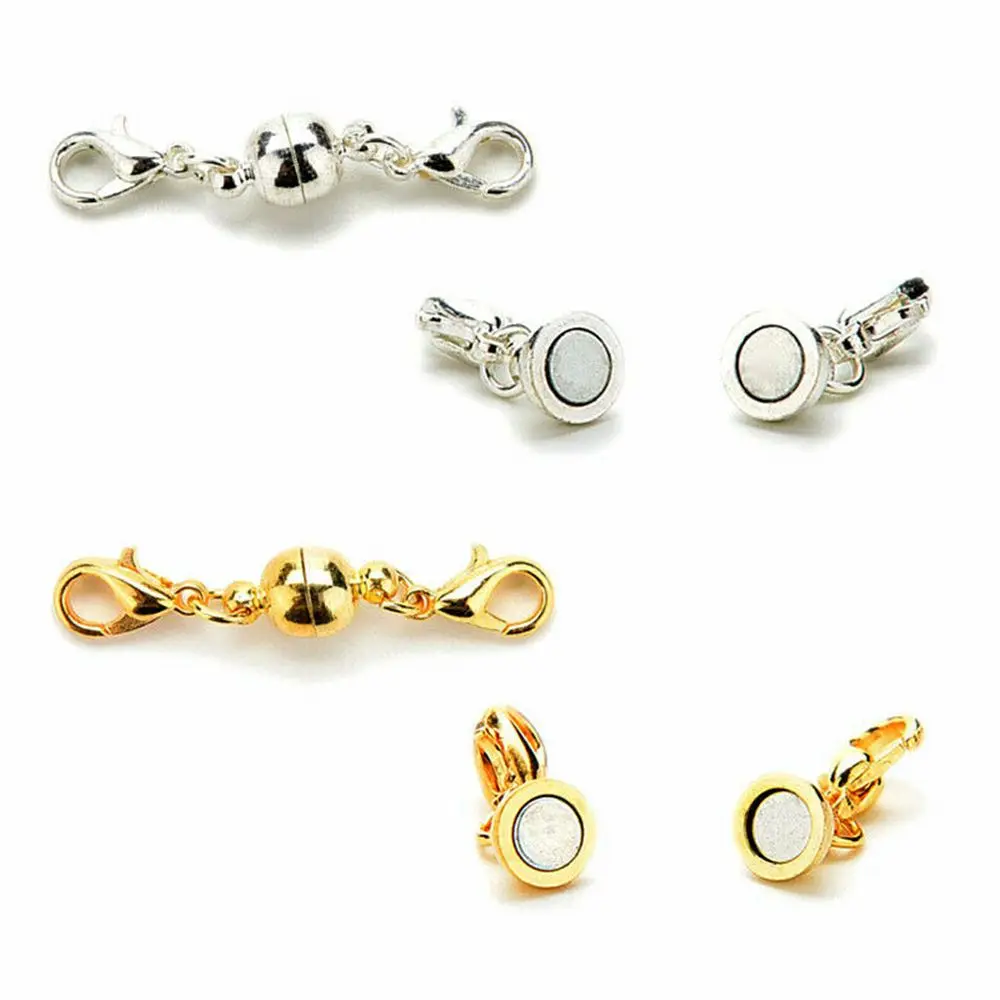 5pcs Silver Flower Magnetic Clasps Connectors Finding for Jewelry DIY Making