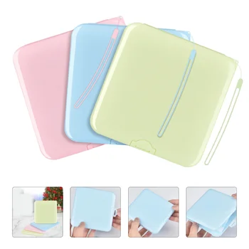 

3pcs Portable Mask Cases Dustproof Mask Containers Mask Boxes with Silicone Rope