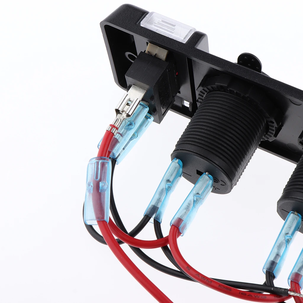 Лодка морской 12VDC двойной USB зарядное устройство и светодиодный вольтметр 3 отверстия панель выход