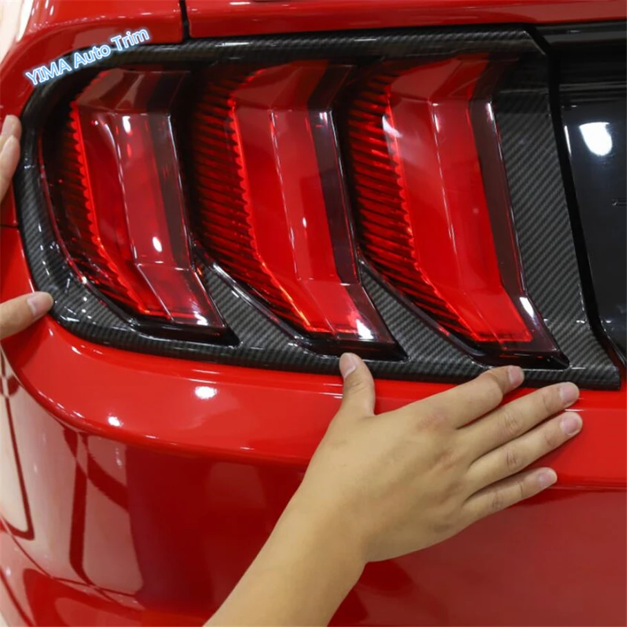Lapetus Авто Стайлинг задний багажник задний фонарь накладка лампы подходит для Ford Mustang ABS углеродное волокно