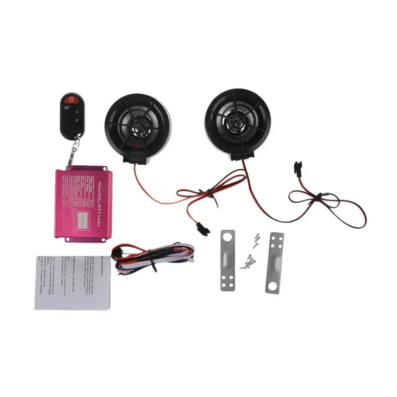 Мотоцикл fm-радио динамик USB MP3-плеер сигнализация с пультом дистанционного управления