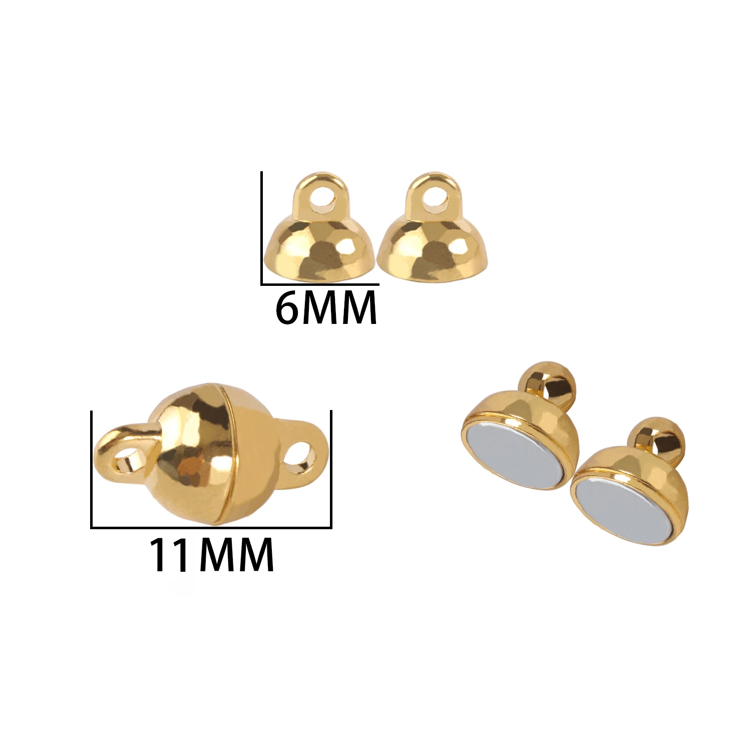 Starke magnetische Verschlüsse aus Edelstahl für Lederband, Armbänder, Halsketten, Magnet-Endverschluss-Anschlüsse für die Herstellung von DIY-Schmuck – Detail 5