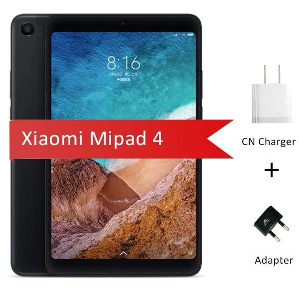 mipad 4 Black Планшет Xiaomi mi Pad 4 mi Pad 4 Plus, Wi-Fi, LTE, 8 дюймов, 10,1 дюймов, Snapdragon 660, 6000 мАч, аккумулятор, 16:10, 13,0 МП+ 5,0 МП, планшеты на Android - Комплект: mipad 4 Black