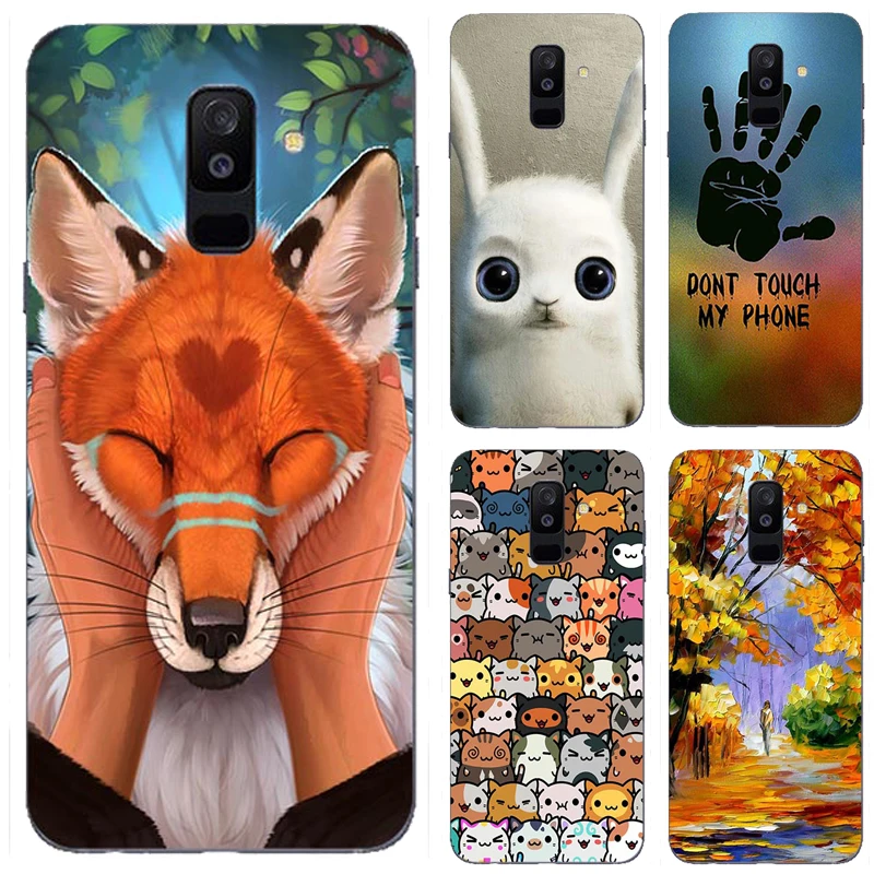 3D Relief Printing Case For Samsung Galalxy A6 Plus A6+ 2018 A605 A605F Cover Soft TPU A9 Star Lite Cases | Мобильные телефоны и