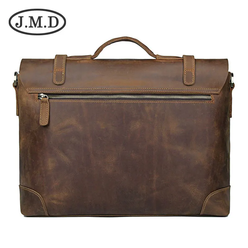 Men Briefcases 14" Cow Leather Man Shoulder Hand Bags Business Casual Fashion Tote Crossbody Bag Male Briefcase Real Leather
