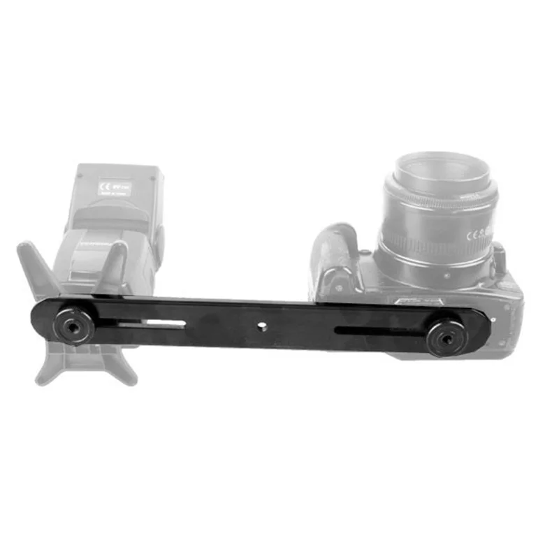 

Universal Flash Bracket Light Stand Holder with Two 1/4" Screw Mount for Flashgun DSLR Camera