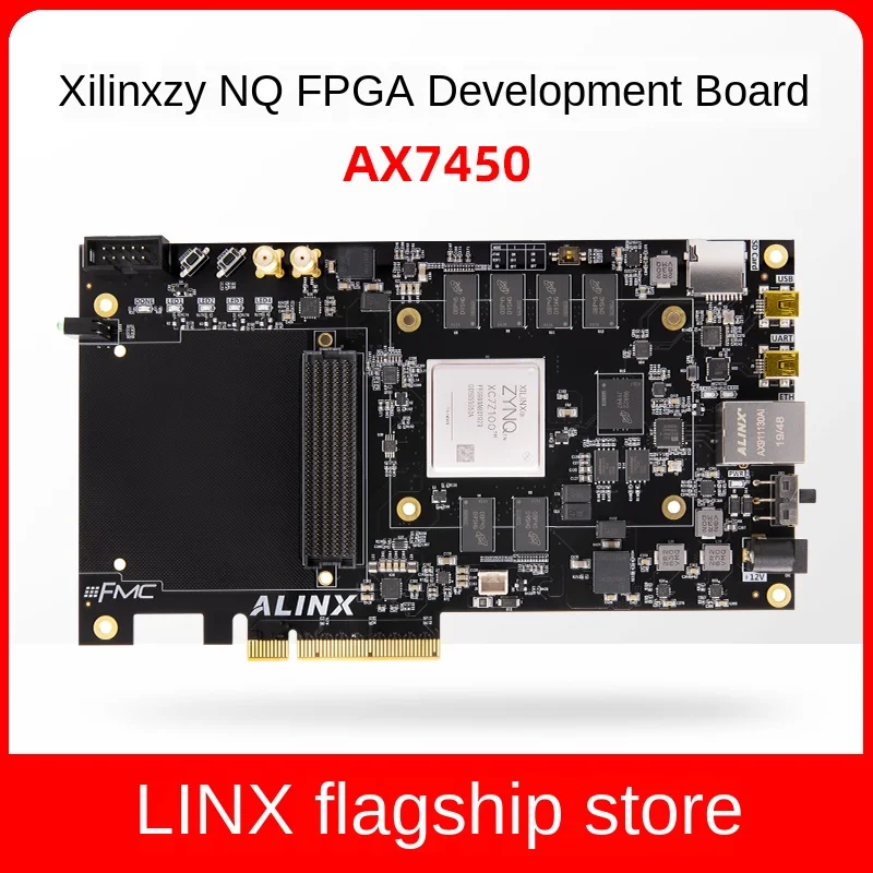 US $1.880.00 FPGA Development Board Xilx Zynq Development Board 7100 FMC PCIe Black and Golden ALINX AX7450