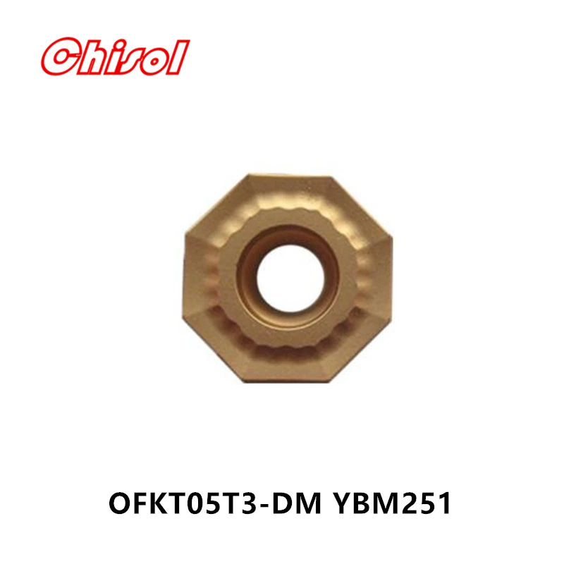 carbide milling inserts OFKT05T3-DM YBG202 YBG302 YBG102 YBG205 YBM251 45 degree face mill inserts for steel& stainless steel