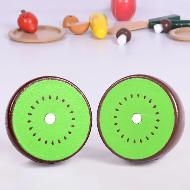 

Play House Wooden Emulational Fruit & Vegetable Magnetic Cutting Barrel Wooden Magnetic Fruit Cut