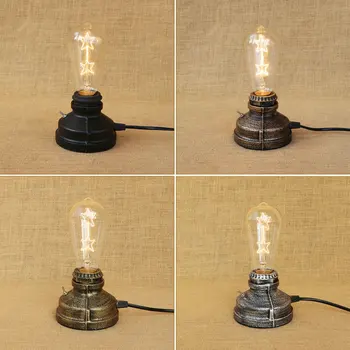 

contracted American restaurant bed bedroom study industrial wind restoring ancient ways desk pipe decoration lamp