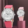 Letters Printed Watch Quartz Watch with PU Leather Strap I LOVE YOU Watch for Women Girls H9 ► Photo 2/6