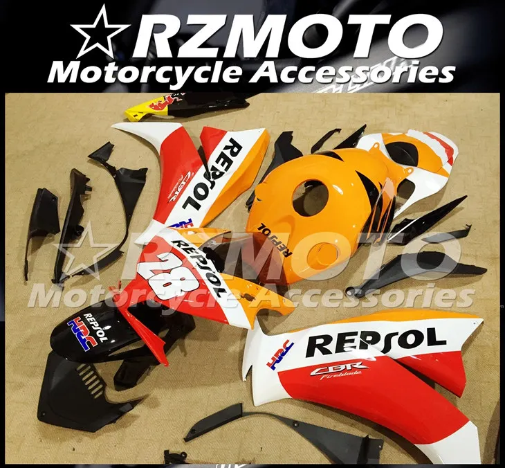 ABS мотоцикл обтекатель комплект для HONDA CBR1000RR 2012- год кузов литья под давлением Магазин № 0986