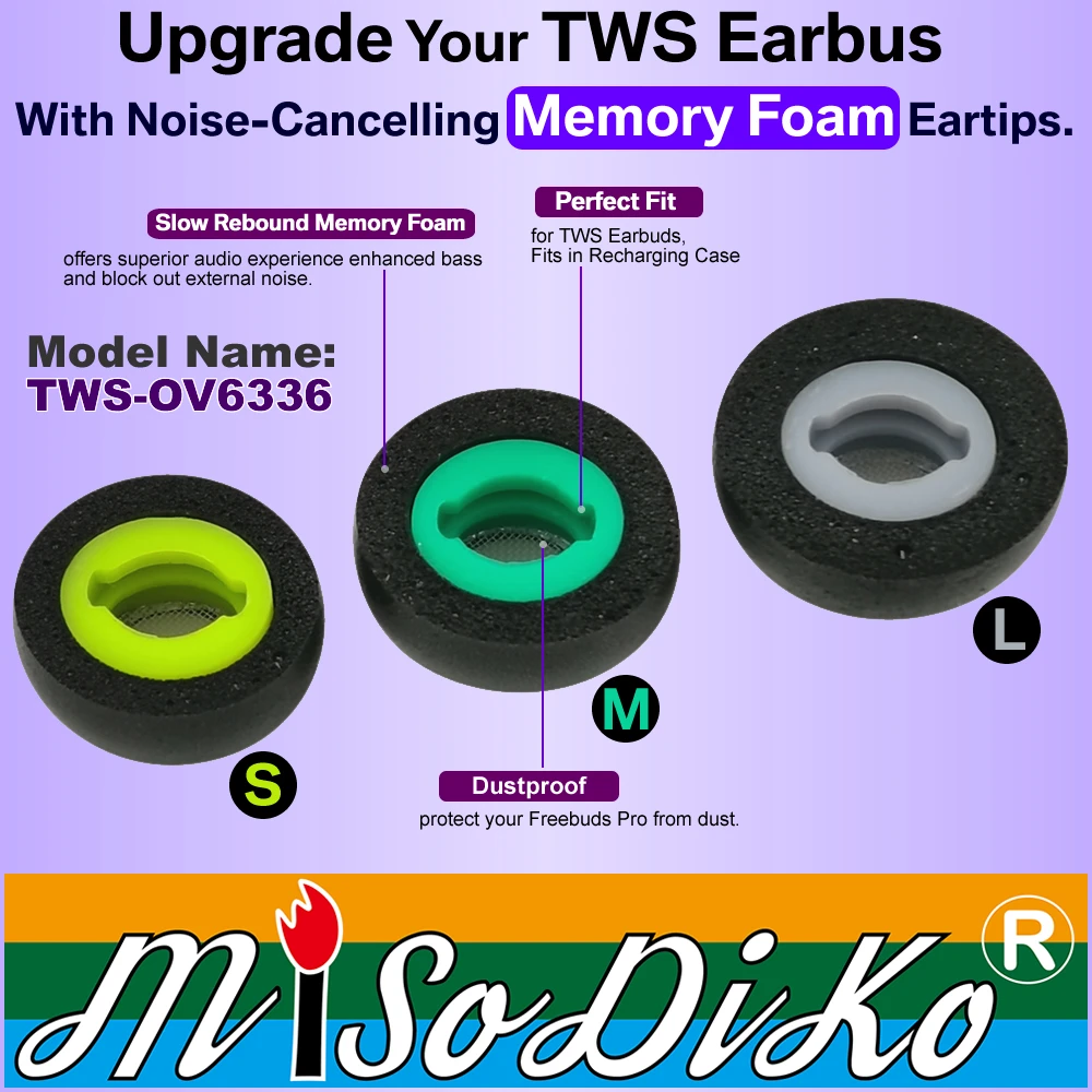 Misodiko-oval Memória Espuma Fones de Ouvido Substituição para Samsung Galaxy Buds Pro sem Fio Pares - Image 4