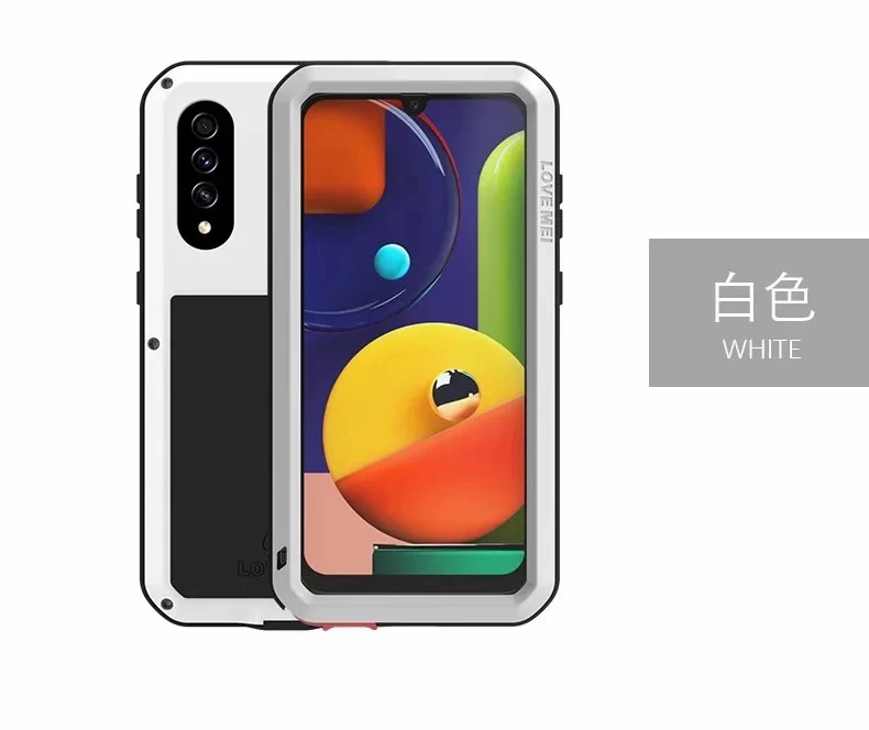 LOVE MEI металлический водонепроницаемый чехол для samsung Galaxy A50S A50 противоударный чехол для A50 A50S Чехол+ пленка Gorilla glass
