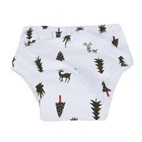 Deer Детские хлопковые тренировочные штаны, моющиеся тканевые подгузники для младенцев, милые детские подгузники, многоразовые подгузники, трусики для смены подгузников - Цвет: Deer