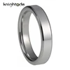 4mm Original Color Tungsten Carbide Wedding Band Couple Rings Beveled Edges Polished Comfort Fit 1