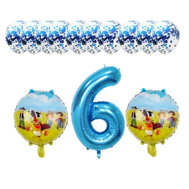 13 шт./лот, вечерние воздушные шары с животными на ферме, размер 32 дюйма, Детские воздушные шары на 1 день рождения, вечерние воздушные шары, детские игрушки - Цвет: as picture