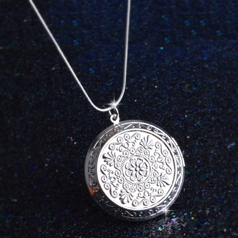 JEXXI-Vintage-Earl-Palace-Elegant-925-Sterling-Silver-Chain-Round-Locket-Pendant-Necklace-Photo-Collar-Necklaces