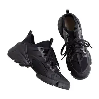 

Black running net red was thin and increased old shoes female ins tide super fire lace sports shoes