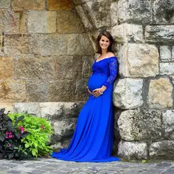 Платье для беременных; кружевное платье для фотосессии для беременных; платья для фотосессии размера плюс; Женское Платье макси с длинным