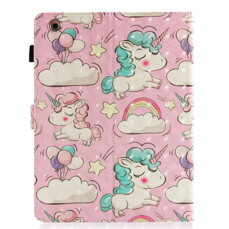 Для Coque Apple IPad 4 3 2 9,7 дюймов 3D мультяшный узор Единорог кожаный чехол для IPad2 IPad3 4 смарт-Обложка для планшета чехлы
