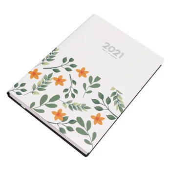 

1Pc Notebook Flower Pattern Useful Simple Portable Delicate Schedule Notebook Schedule Book Planning Book for Home