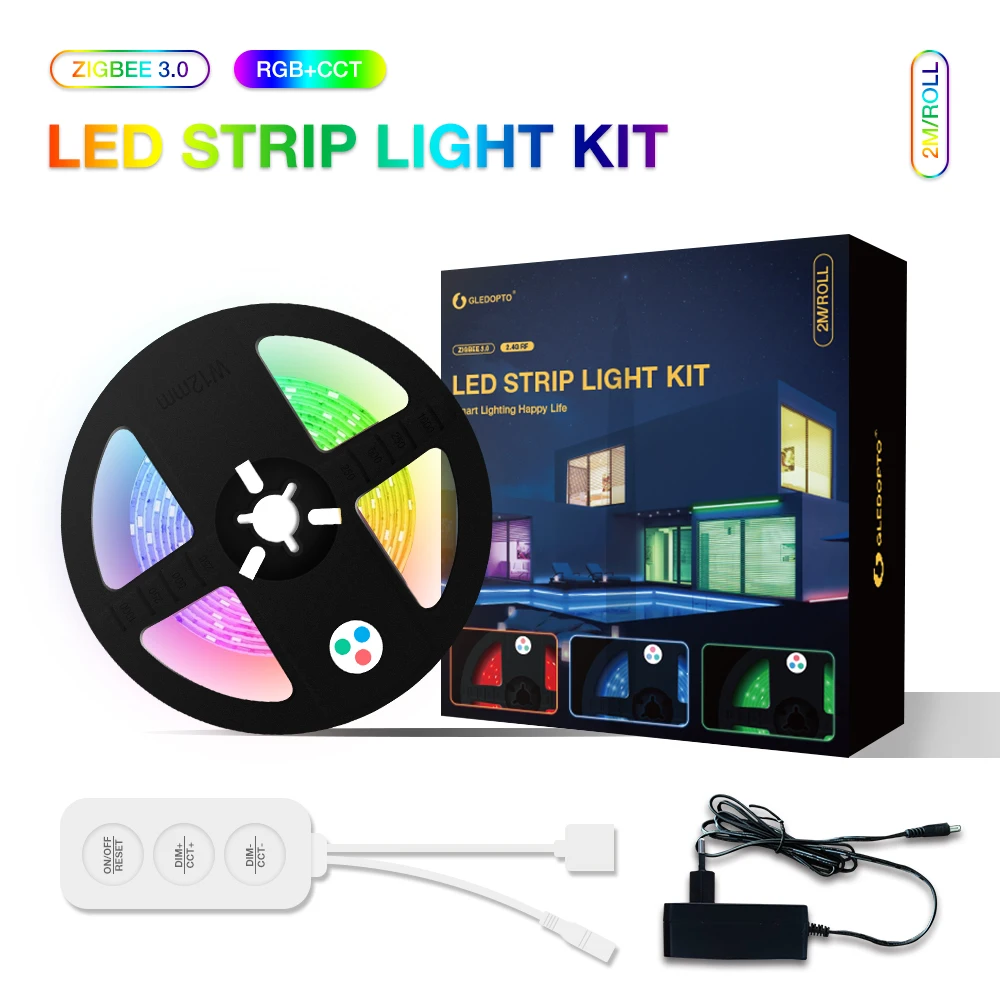 Светодиодный контроллер Zigbee 3 0G opto Smart Home 3-клавишный светодиодный RGBCCT светильник
