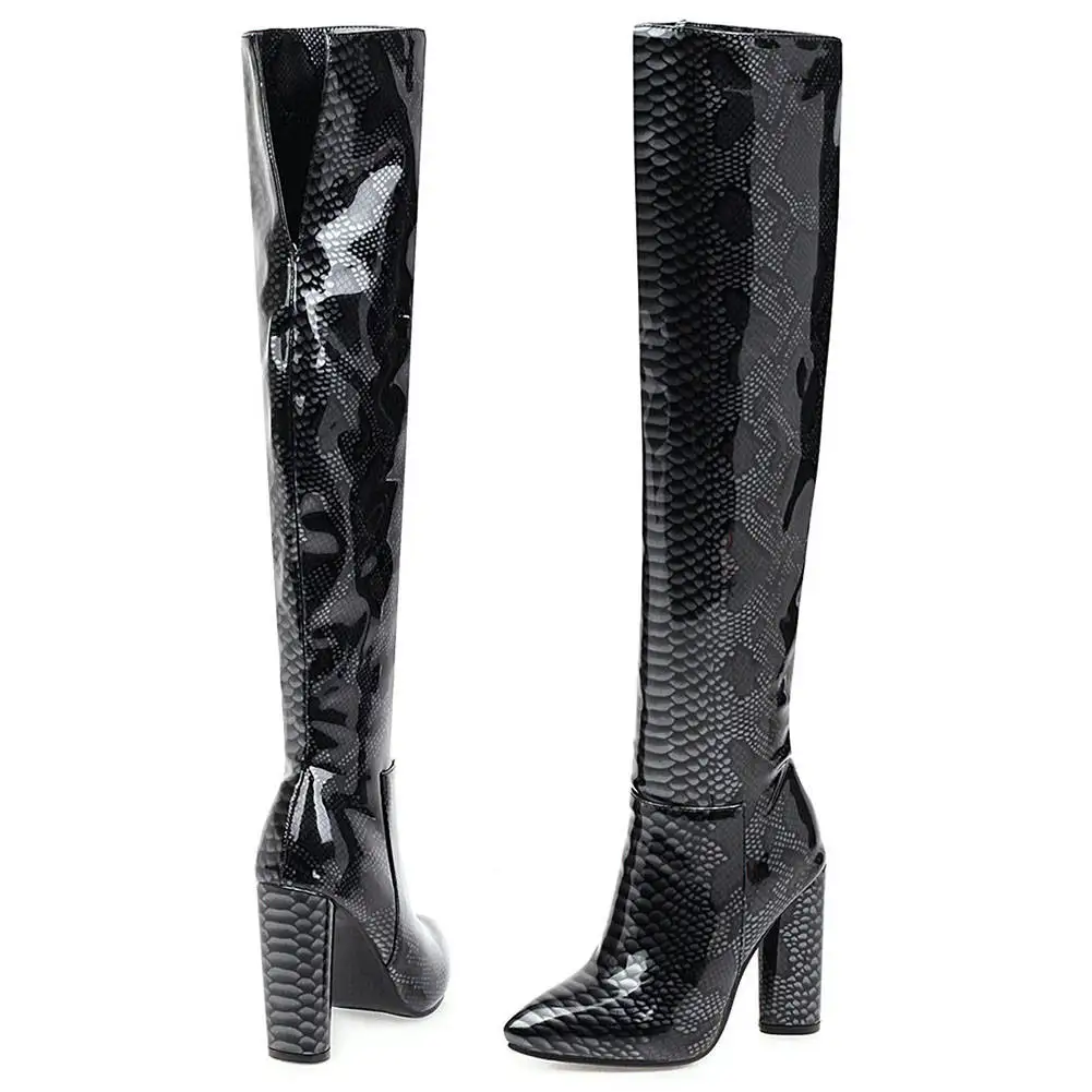 Lapolaka High Quality new arrivals Hot Sale Zip Up Over The Knee Boots Woman Shoes Chunky High Heels Shoes Women Boots