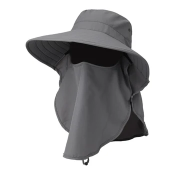 

Facial Protection Against Droplets Fishing Cap Summer Outdoor Sun Protection Neck Face Flap Hat Wide Brim