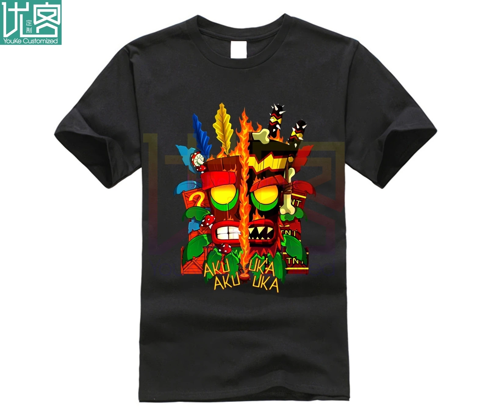 2019 мужская летняя футболка Tiki Креатив дерево с принтом черепа для мужчин Топы