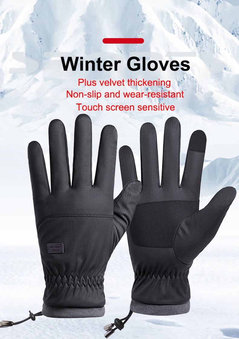 Gants De Ski Pour Moto Avec écran Tactile, Anti-vent, Plein Doigt