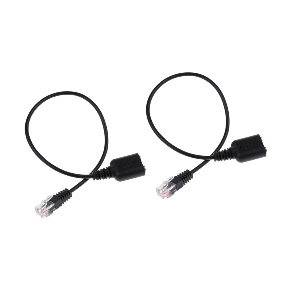 2 шт. RJ9 на двойной 3 5 мм наушники женский телефонный адаптер аудио кабель черный |