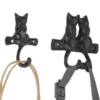 Single/Double Cats Hooks Cast Iron Wall Housekeeper Kitty Hanger Towel/Clothes/Coat Home Decor Garden Outdoor Bathroom Kitchen 2