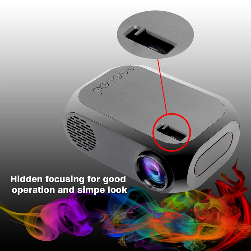 HD 1080P светодиодный проектор портативный мини домашний кинотеатр легкий USB AV HDMI PUO88