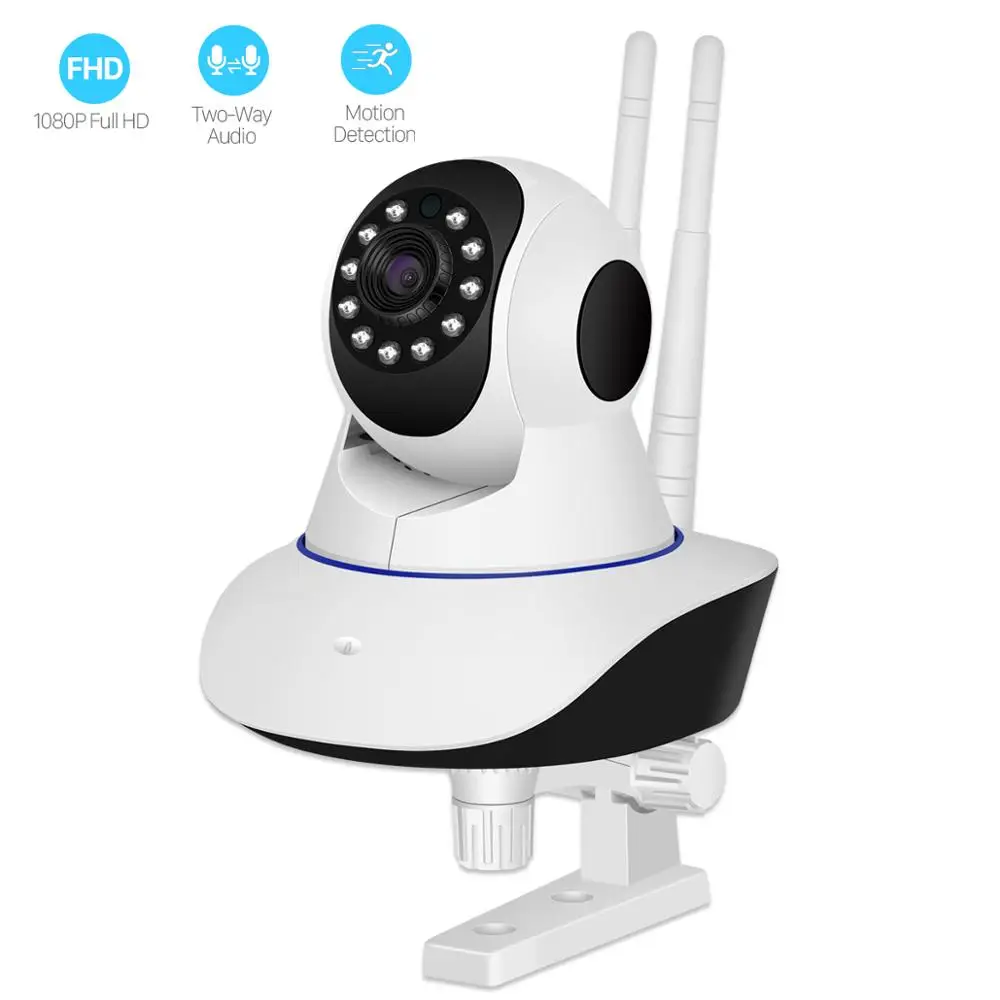 

BESDER 1080P H.265 Home Security IP Camera Dual Antenna WiFi Camera Audio Record 360 degrees Baby Monitor HD Mini IP Camera CCTV