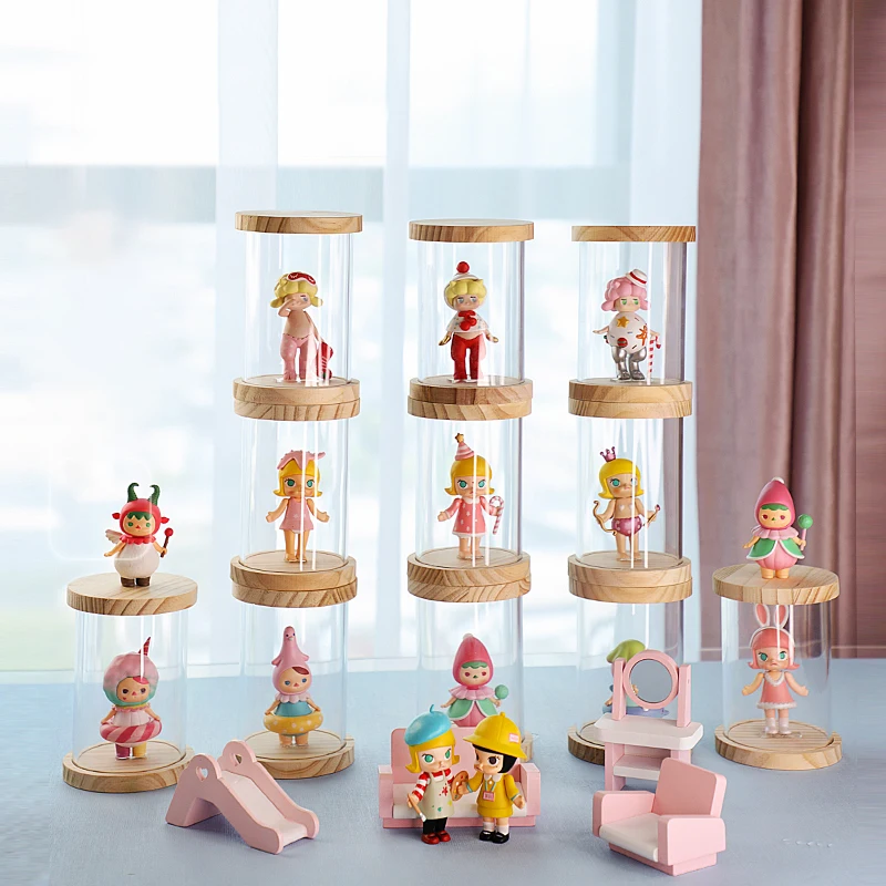 

Model Display Box Storage Handmade Doll Collection Box Log Acrylic Dust Cover Transparent Display Stand YSUMI