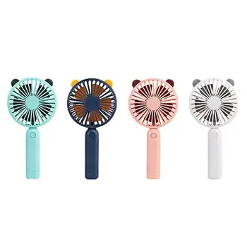 

Cute Cartoon Pattern Mini Handheld Fan Portable USB Charging Fan Air Cooler for Student Dormitory Home Office Use
