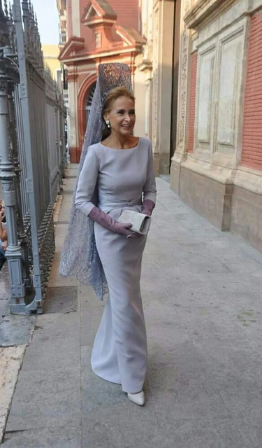 dusty blue mother of the groom dress