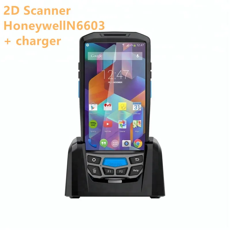 5 дюймов сенсорный экран 4G Bluetooth 4800 мАч батарея 6603 сканер штрих-кода Honeywell можно крепить любые приспособления: PDA NFC считыватель кодов QR Сканер Штрих-Кода Android терминал данных - Цвет: 2D 6603 Charger
