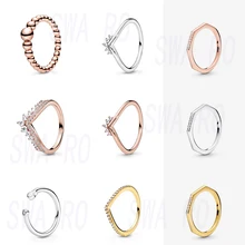 New Fashion Sterling Silver S9251:1 Princess Wishbone Water Drops Creative Ladies Ring Original Ladies Holiday Gift Jewelry