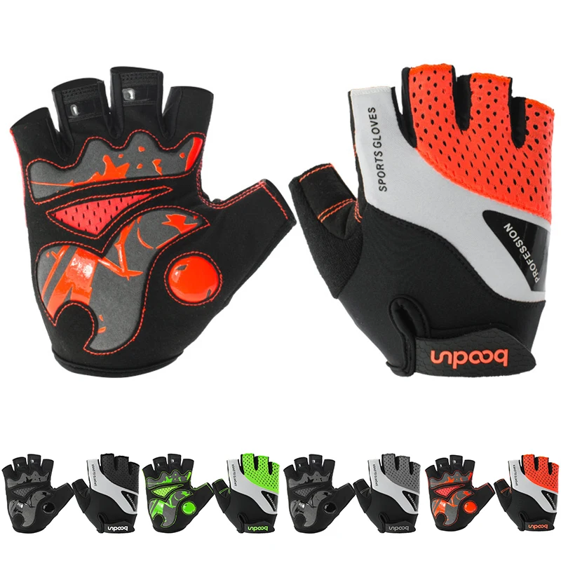 1 Pair Men Women Bicycle Cycling Half Finger Gloves Non-slip Shock Absorption Warm locking Designed