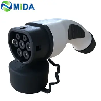 

22KW 3 Phase 32Amp IEC 62169-2 Type 2 Female Mennekes EV Connector Electric Vehicle Charger Charging Plugs into Car end
