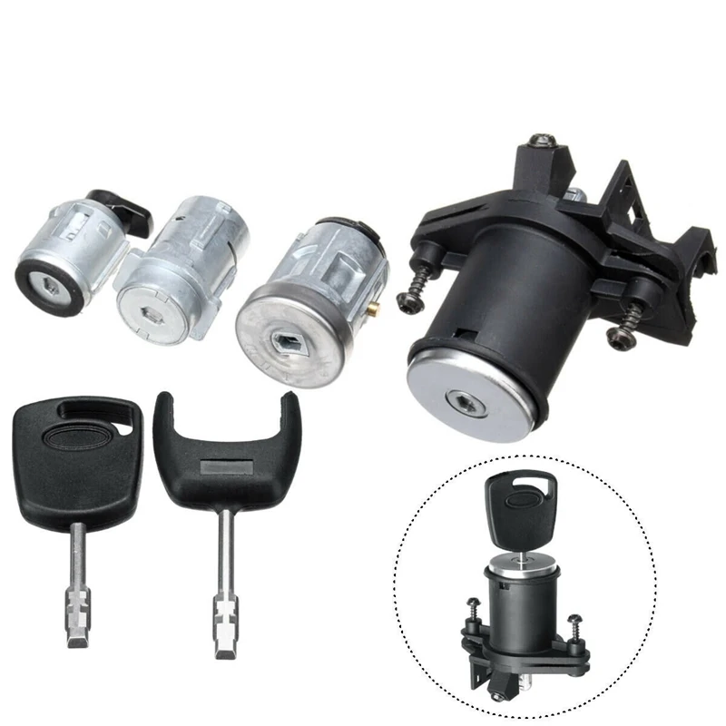 1 Set Lock Door Ignition Barrel With 2 Keys 1479660 For Ford Fiesta Mk
