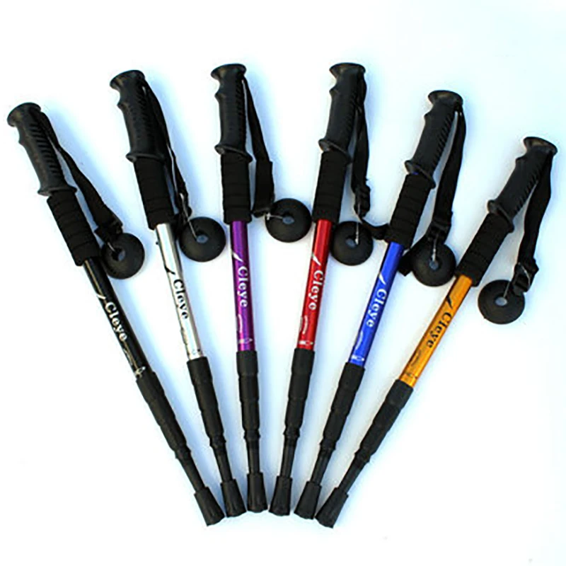 

Straight Handle Shock Mountaineering Walking Sticks Aluminum Alloy Canes Ultralight Walking Canes Outdoor Hiking Trekking Poles