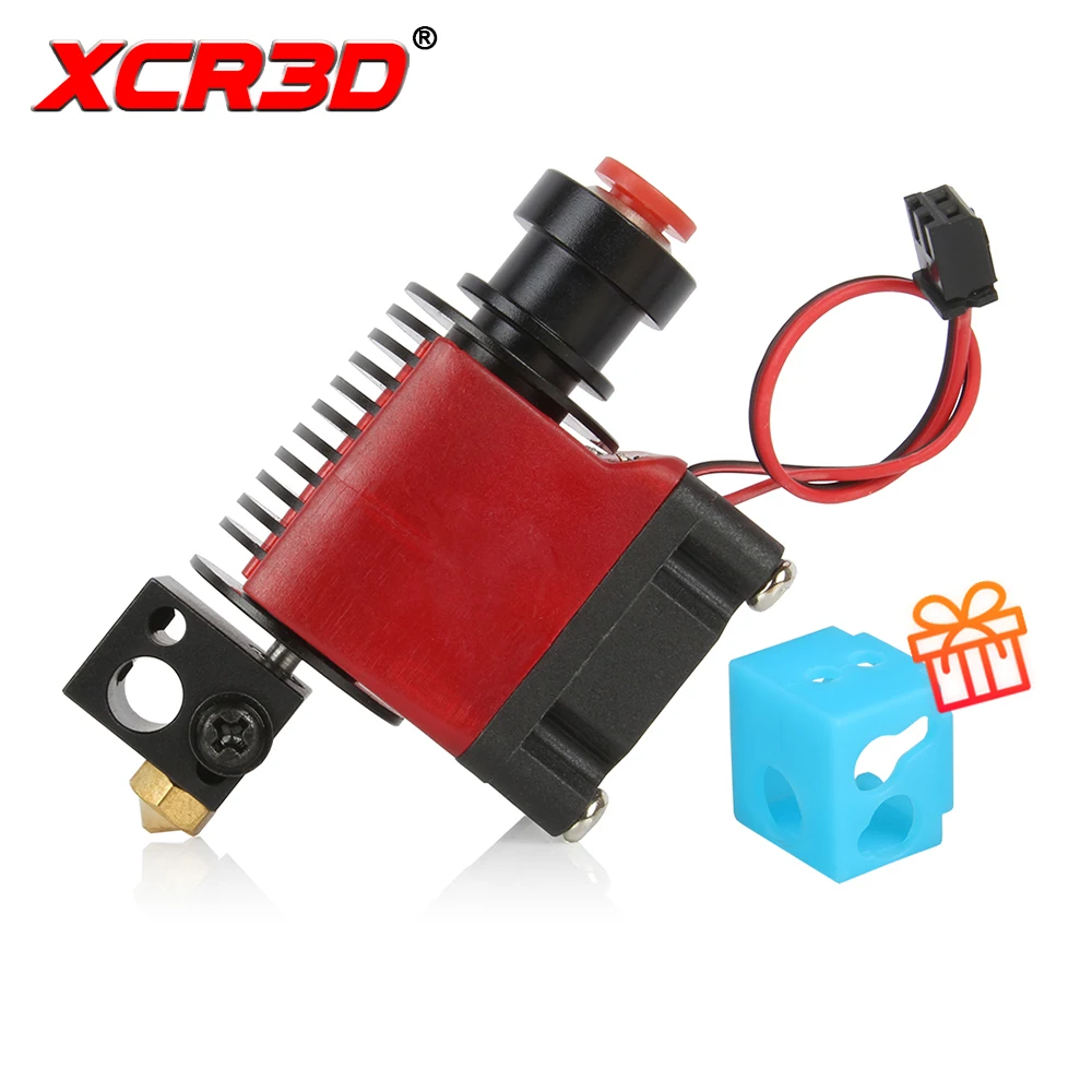 XCR 3D Printer Parts E3D V6 Hotend Kit All Metal J-head Extruder Heated Block Nozzle 0.4/1.75mm Filament Cooling Fan Accessories red extruder mk8 mk9 aluminum alloy block all metal extruder kit right left hand 1 75mm filament cr 7 cr 10 for 3d printe